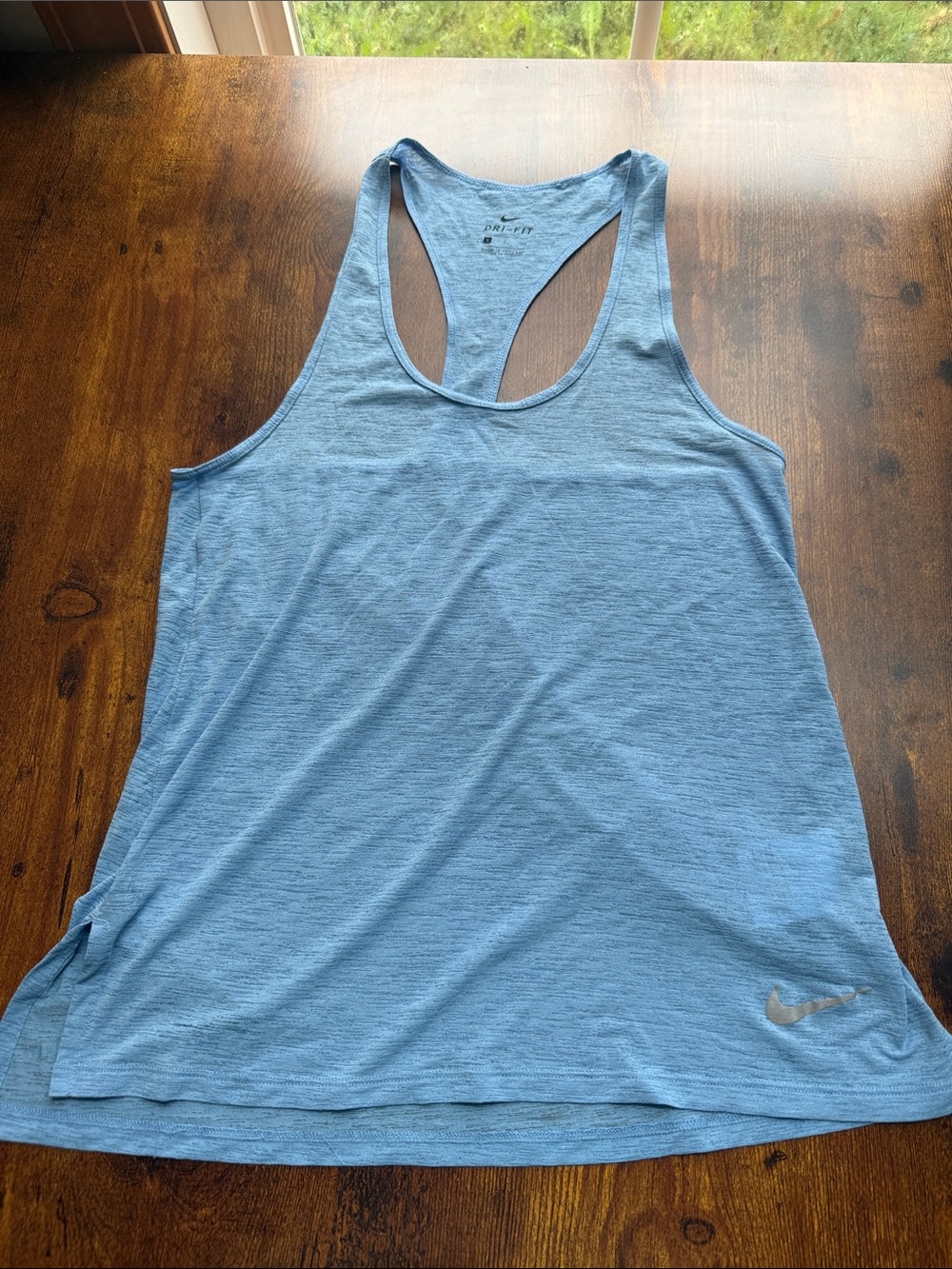 Nike Dri-FIT Women’s Racerback Tank Top Blue Heather Size Small Workout Athletic